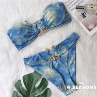 Azul estampado