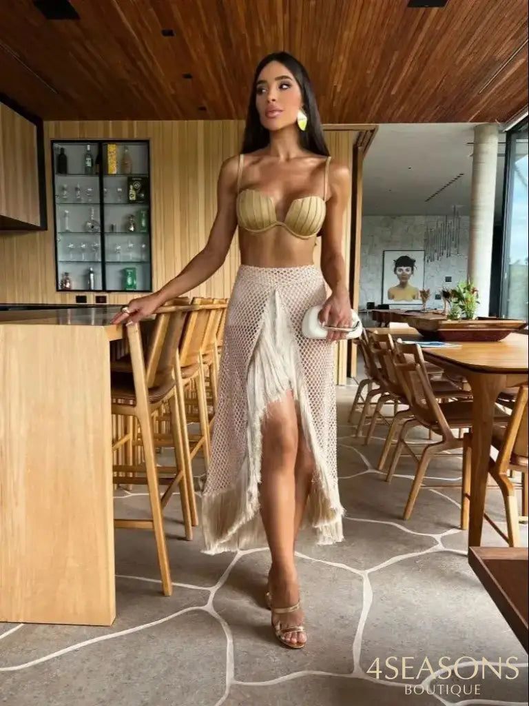 Conjunto 3 peças Biquíni+Saída Talismã