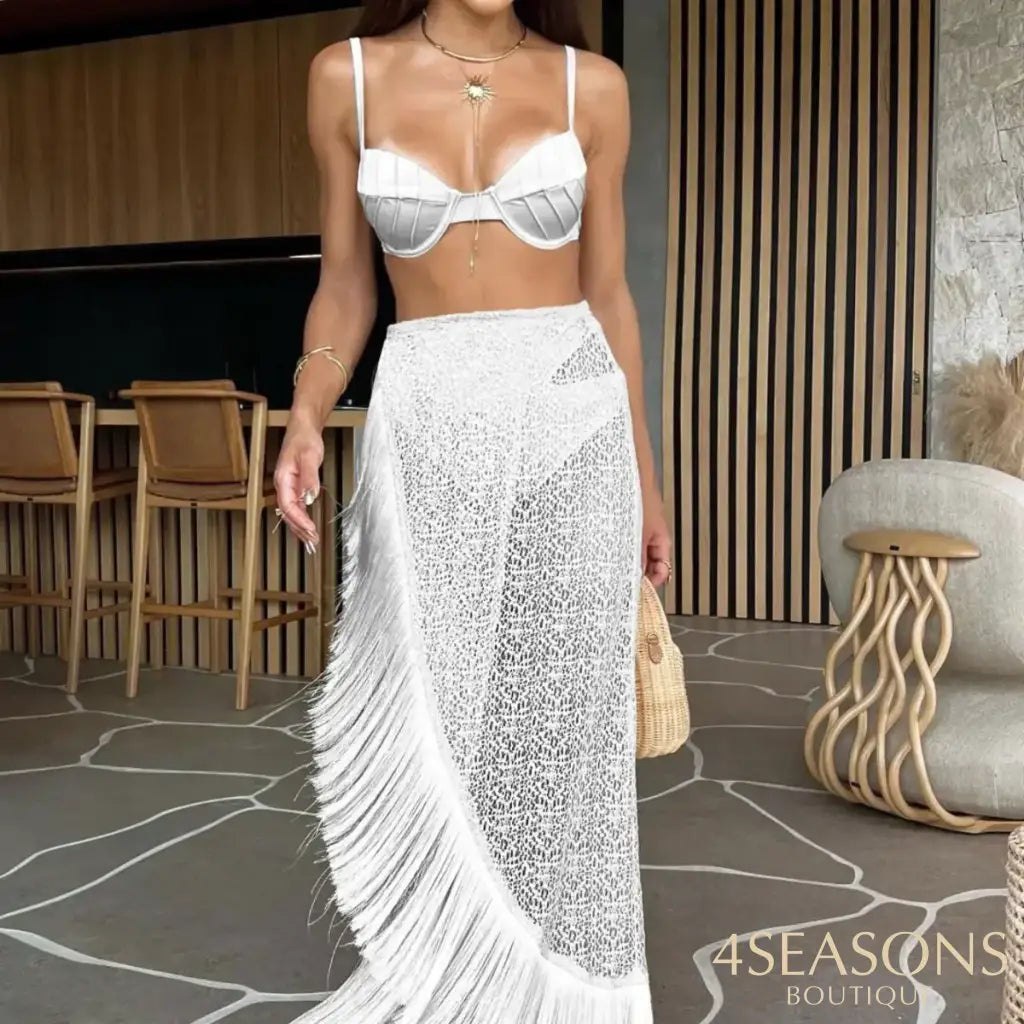 Conjunto Biquíni com Saída Eleonora (3 pçs)