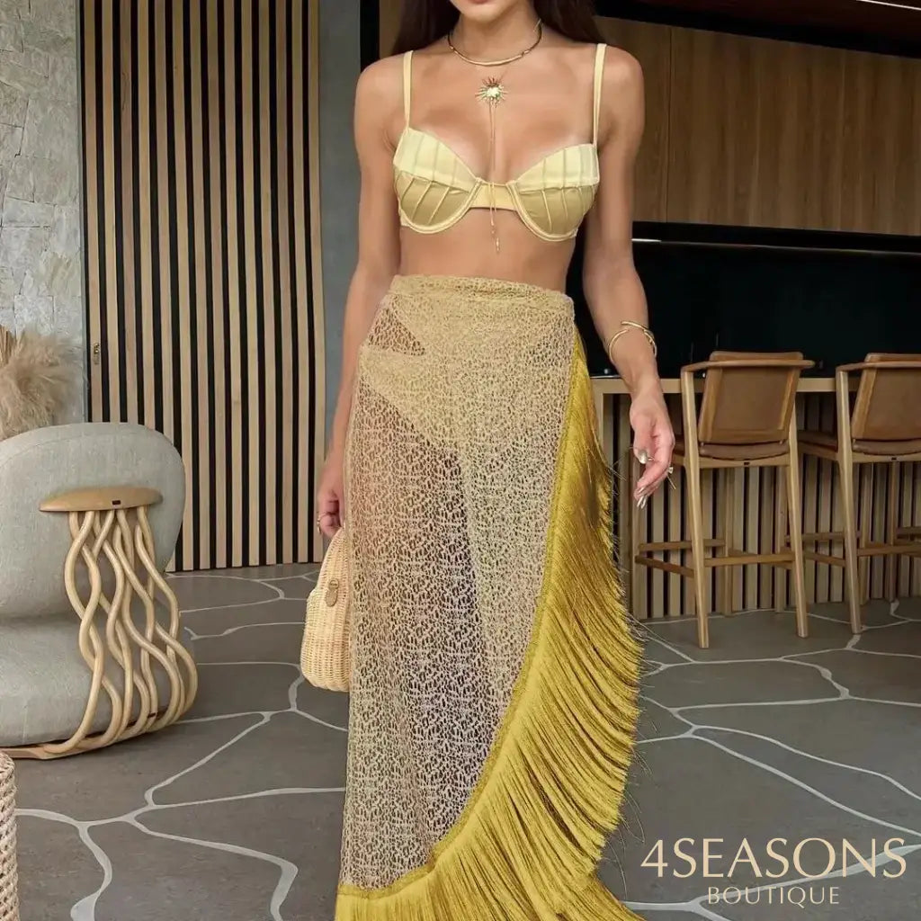Conjunto Biquíni com Saída Eleonora (3 pçs)