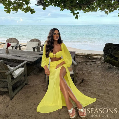 Biquíni com Saída de Praia Poêmia (3 peças)