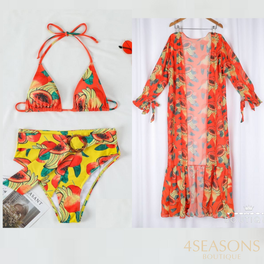 Bíquini Tropicália + Saída de Praia Grátis