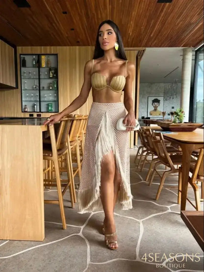 Conjunto 3 peças Biquíni+Saída Talismã