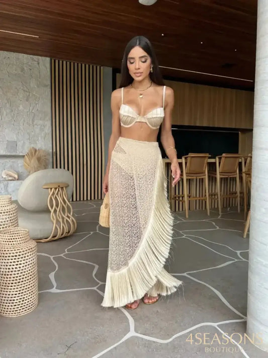 Conjunto Biquíni com Saída Eleonora (3 pçs)